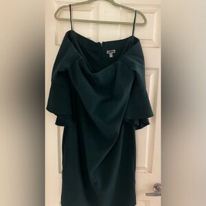 Chelsea28 Women's  Emerald Off The Shoulder Dress